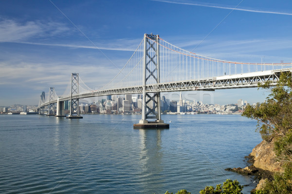 San Francisco and Bay bridge Stock photo © hanusst