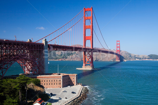 Golden Gate Bridge batterie ciel eau route ville [[stock_photo]] © hanusst