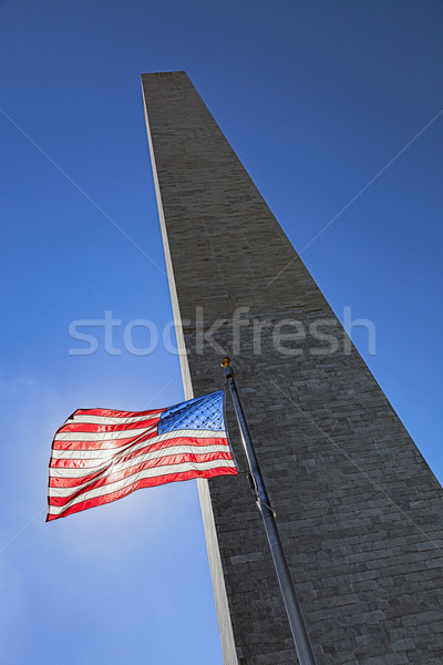 Washington Monument and US Flag Stock photo © hanusst