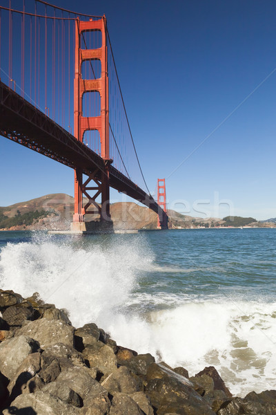 Golden Gate Bridge vagues San Francisco ciel eau route [[stock_photo]] © hanusst