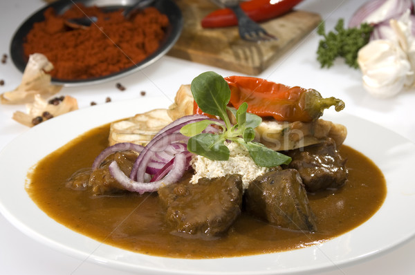 Hungarian goulash Stock photo © hanusst