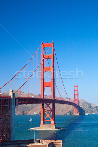 Golden Gate Bridge San Francisco hemel water weg stad Stockfoto © hanusst