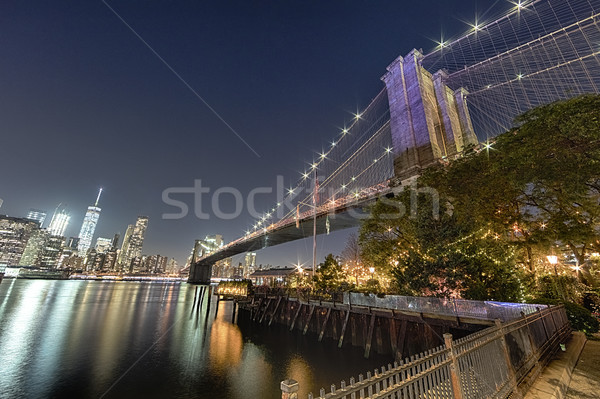 New York Manhattan Bridge and Downtown Stock photo © hanusst