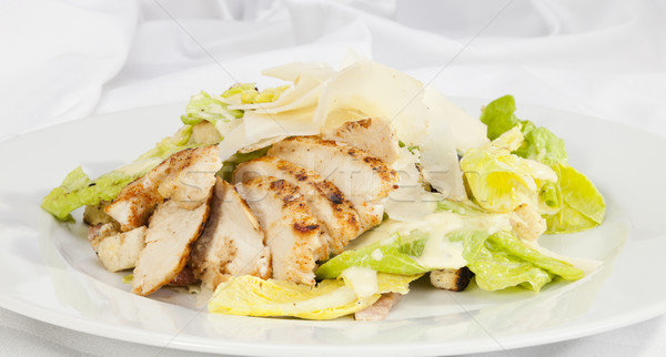 [[stock_photo]]: Salade · césar · salade · césar · pièces · poulet · parmesan