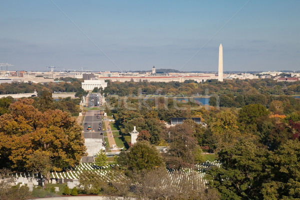Washington DC panorama - Aerial view of Arlington Hill Stock photo © hanusst