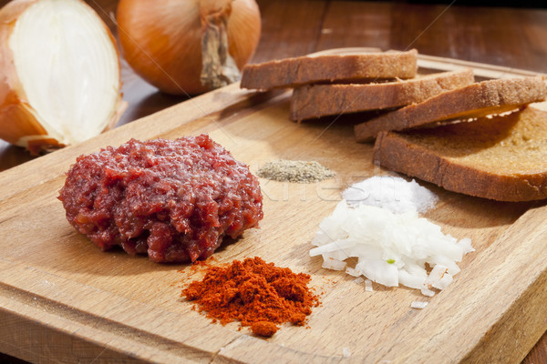 Steak tartar Stock photo © hanusst