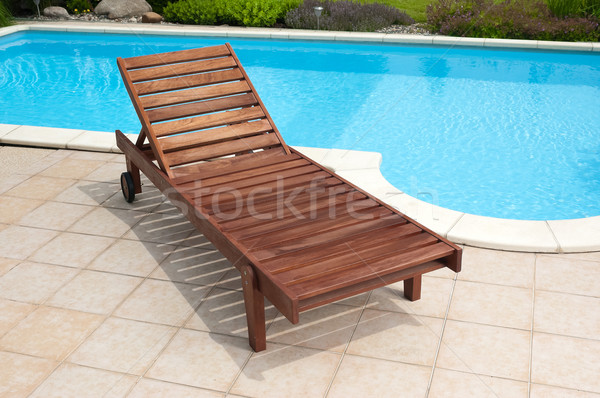 Wooden deckchair Stock photo © hanusst