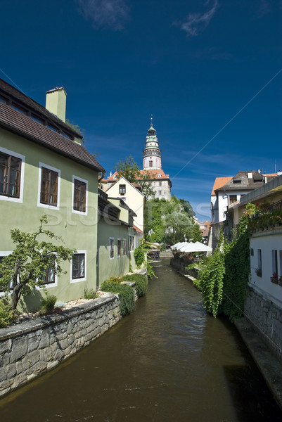 Narrow canal at Cesky Krumlov Stock photo © hanusst