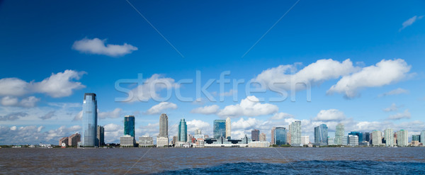 New Jersey fiume business cielo casa clock Foto d'archivio © hanusst