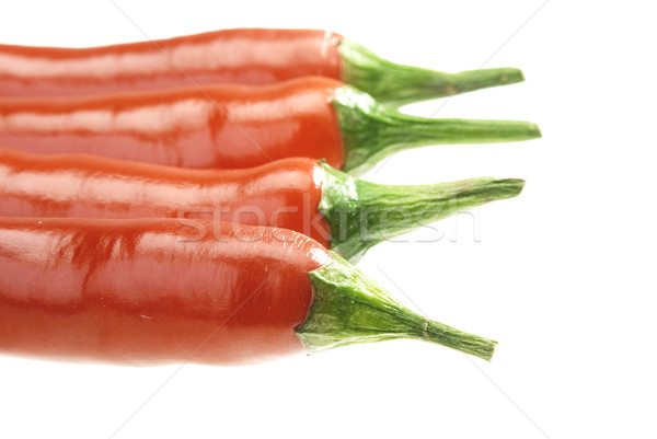Chili paprika vier Rood voedsel groene Stockfoto © hanusst