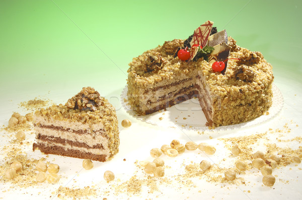 Nuts cake Stock photo © hanusst