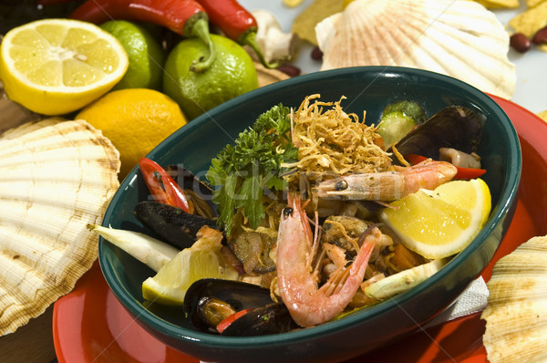 Seafood salad Mexican style Stock photo © hanusst