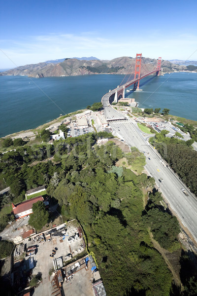 Stock foto: Golden · Gate · Bridge · Luftbild · San · Francisco · Himmel · Wasser · Straße