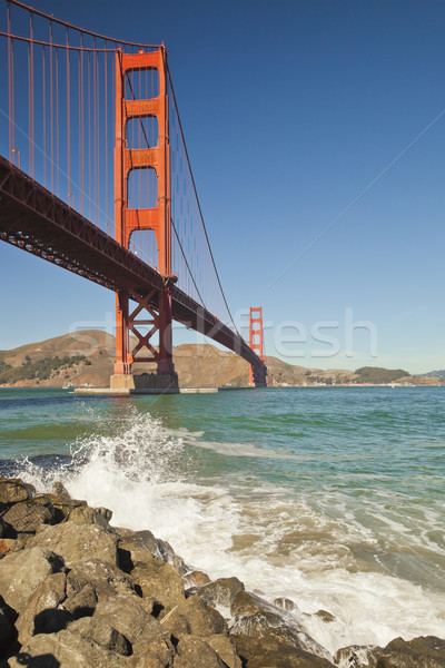 The Golden Gate Bridge w the waves Stock photo © hanusst