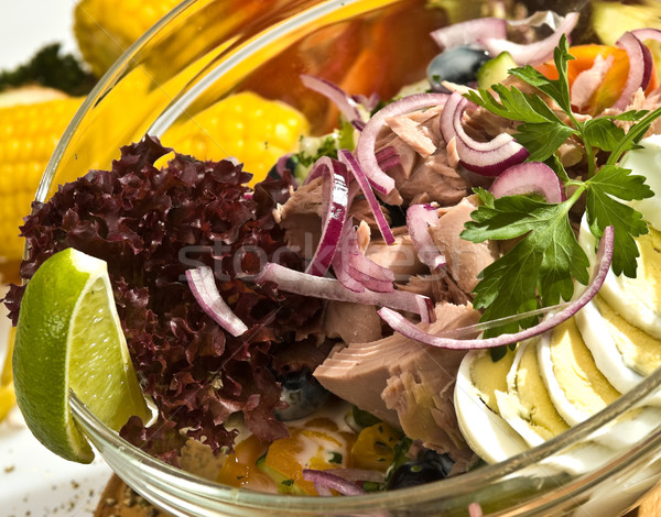 The tuna salad Mexican style Stock photo © hanusst