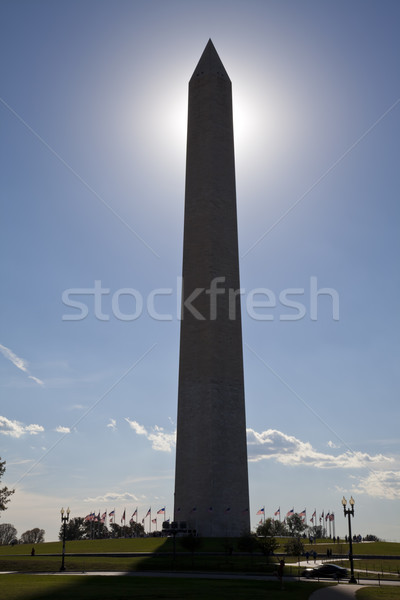 Washington Monument puesta de sol cielo edificio ciudad verano Foto stock © hanusst