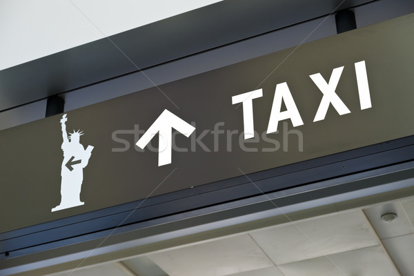 New York Staten Island terminal the Taxi sign Stock photo © hanusst