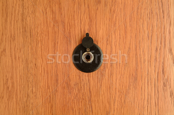 Fából készült ajtók absztrakt félelem néz lencse Stock fotó © hanusst