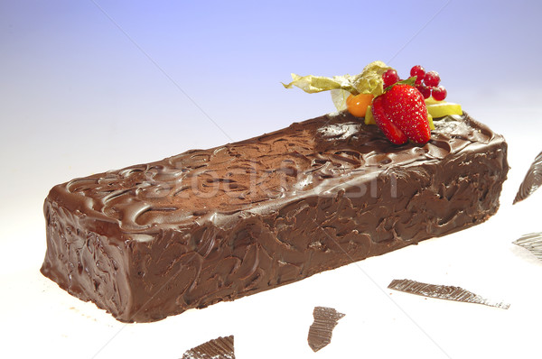 Krem owoce żywności czekolady ciasto Zdjęcia stock © hanusst