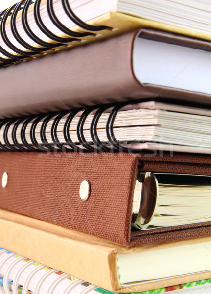 Close up of stack of notebook Stock photo © happydancing