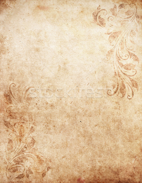 old grunge paper background with vintage victorian style Stock photo © happydancing