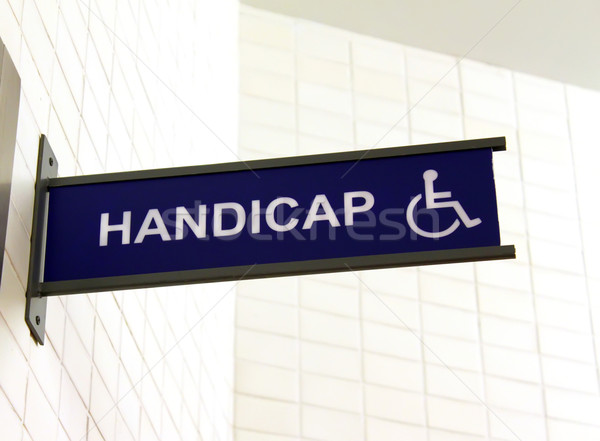 Stock photo: Toilet sign for handicap 