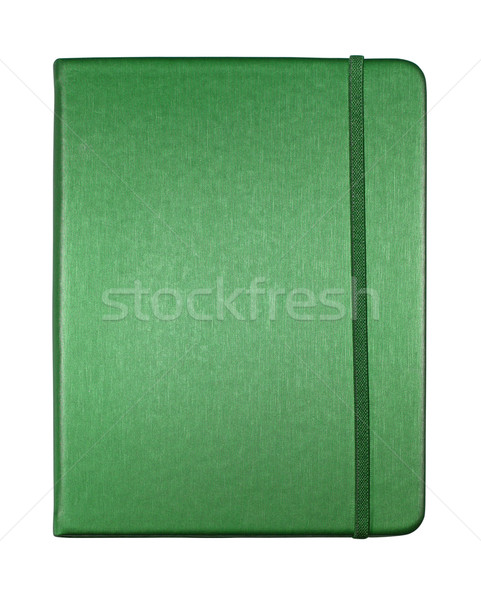silk green color cover note book isolated on white background Stock photo © happydancing