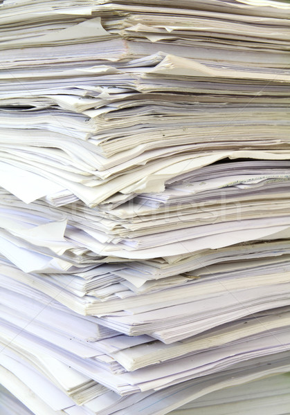 stack of used papers for recycling Stock photo © happydancing