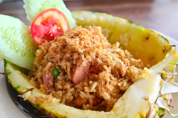 fried rice in pineapple, tropical thai food  Stock photo © happydancing