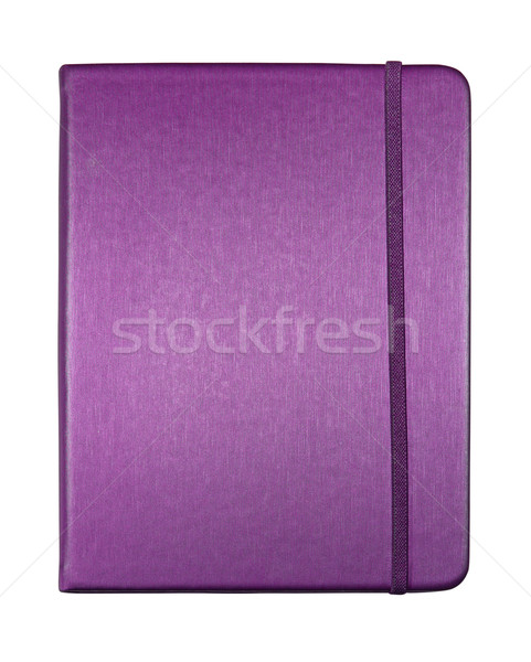 silk purple color cover note book isolated on white background Stock photo © happydancing