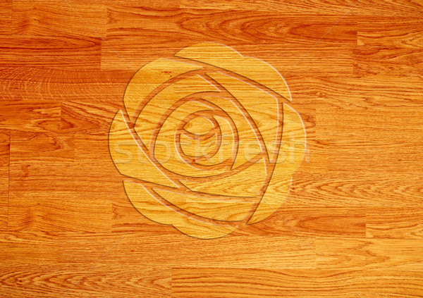 Rose over wooden background Stock photo © happydancing