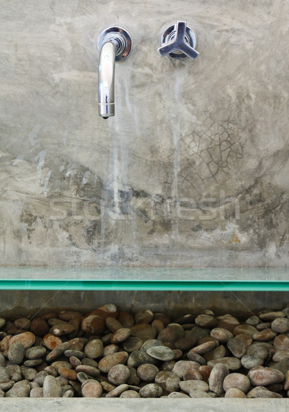 sink and tap in a public toilet  Stock photo © happydancing