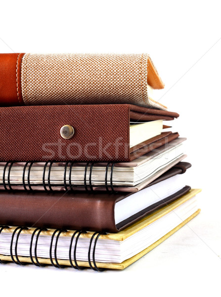 stack of notebook isolated on white  Stock photo © happydancing