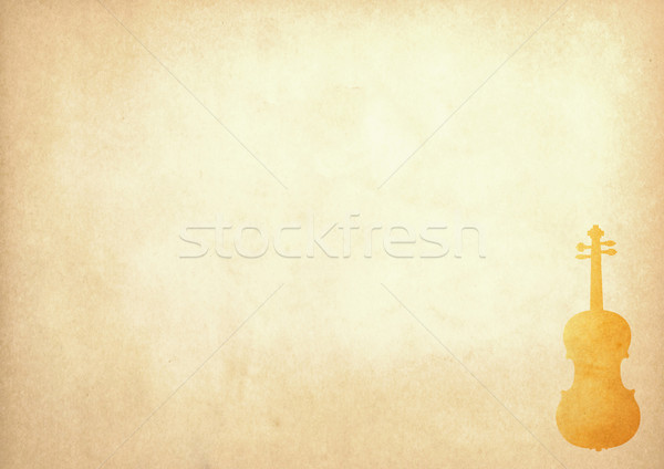 Grunge görüntü keman Eski kağıt bo kâğıt Stok fotoğraf © happydancing