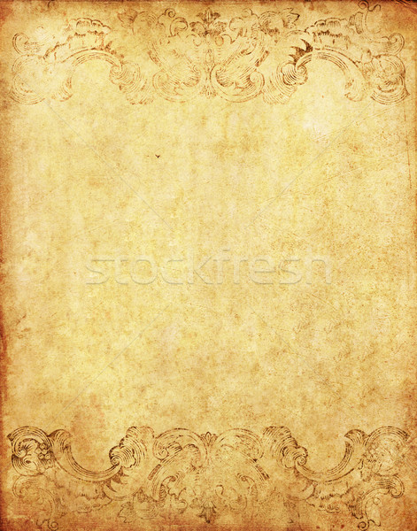 old grunge paper background with vintage victorian style Stock photo © happydancing