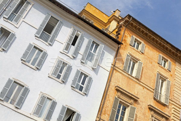 Malerische Fassade Wohn- home Rom Italien Stock foto © haraldmuc