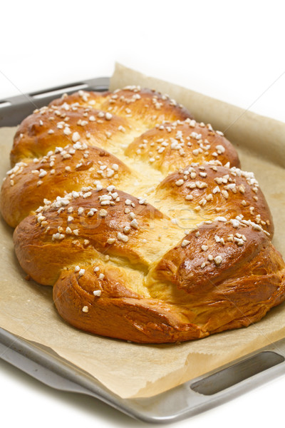 Home made sweet braided bread Stock photo © haraldmuc