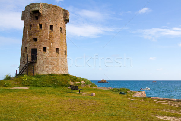 Historic Le Hocq Tower on the Jersey (UK) coast Stock photo © haraldmuc