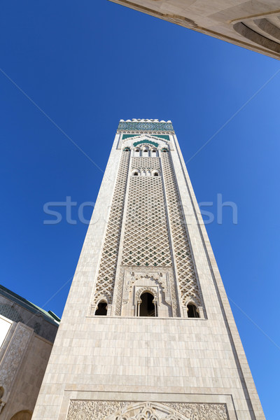 Minareto moschea Casablanca Marocco costruzione viaggio Foto d'archivio © haraldmuc