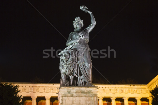 Сток-фото: исторический · статуя · Мюнхен · ночь · женщину · искусства