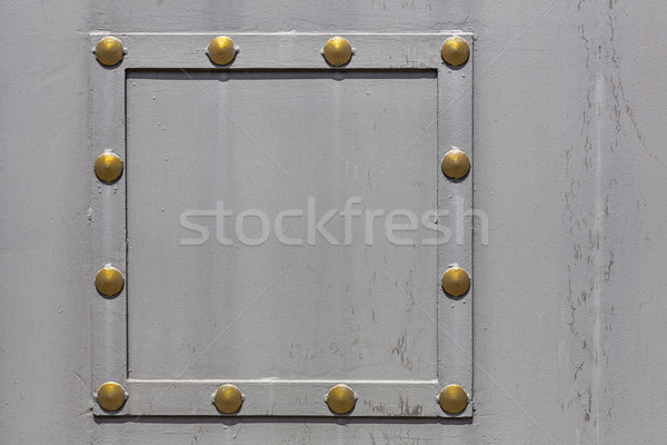 Szary malowany metal tablicy budowy ściany Zdjęcia stock © haraldmuc