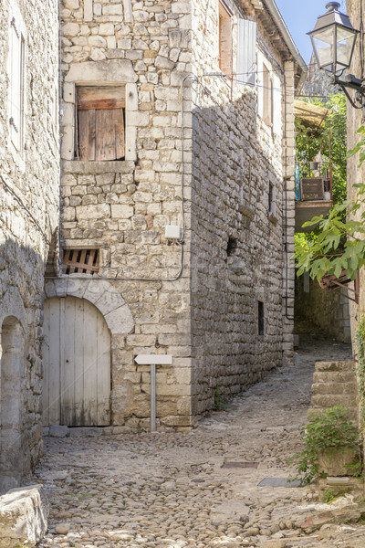 Alleyway in Balazuc, France (Ardeche district) Stock photo © haraldmuc