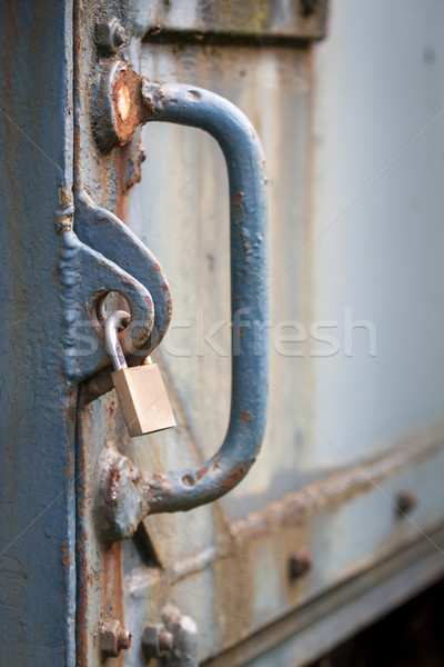 Locker securing old iron door Stock photo © haraldmuc
