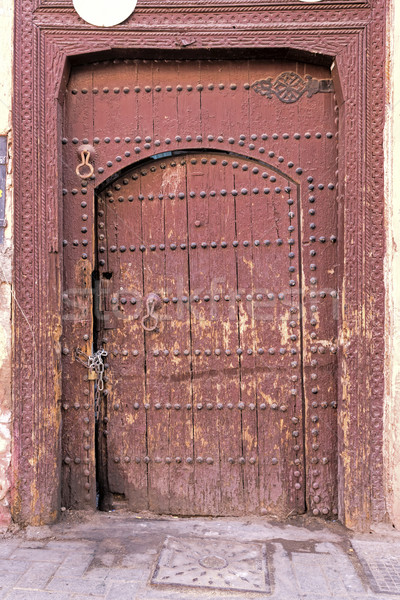 Old and weathered door, Morocco Stock photo © haraldmuc