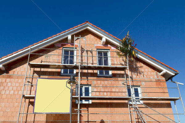 Stock foto: Baustelle · ländlichen · Deutschland · Familie · Gebäude · Bau