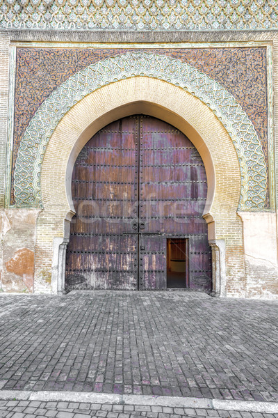Сток-фото: ворот · Марокко · здании · стены · свет · архитектура