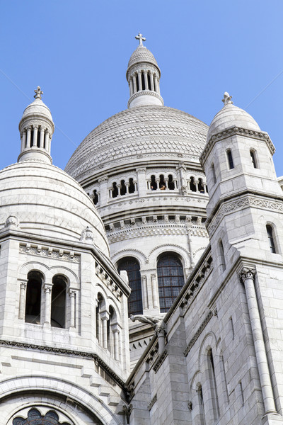 Foto stock: Basílica · París · Francia · cielo · azul · ciudad · corazón