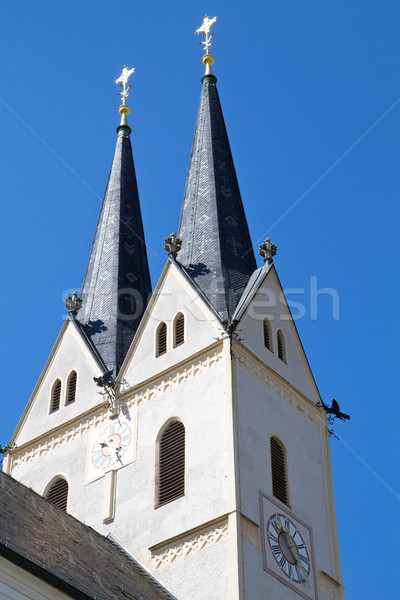 Historic Bavarian church steeple Stock photo © haraldmuc