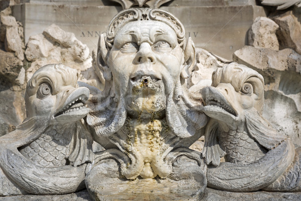 Sculpture on the Giacomo della Porta fountain in Rome, Italy Stock photo © haraldmuc