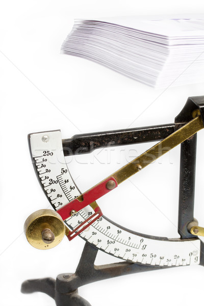 Stock photo: Old fashioned letter scale with letters